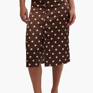 Brown Polka Dot Skirt